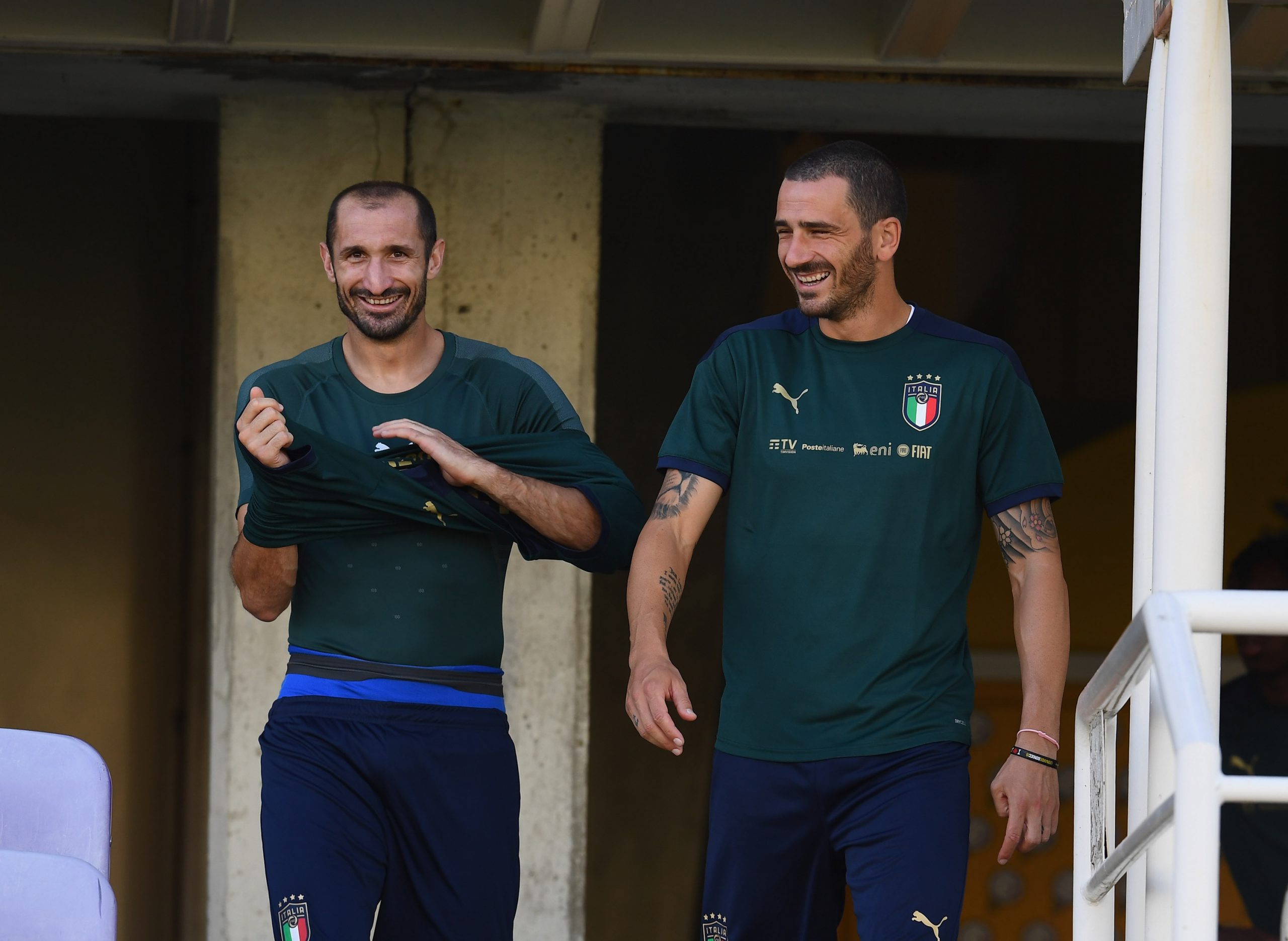 Italy Training Session Chiellini Bonucci