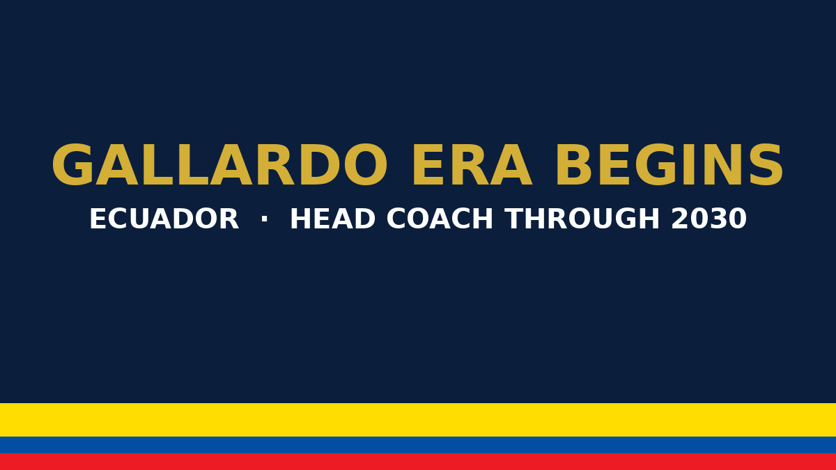gallardo-ecuador Marcelo Gallardo era begins as Ecuador head coach through the 2030 World Cup.